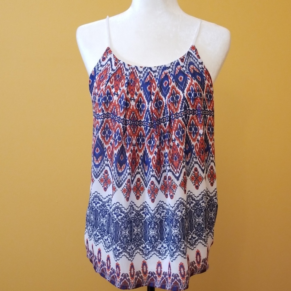 Watercolor 4th of July dressy tank top C309:7:719